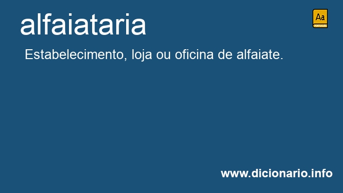 Significado de alfaiataria