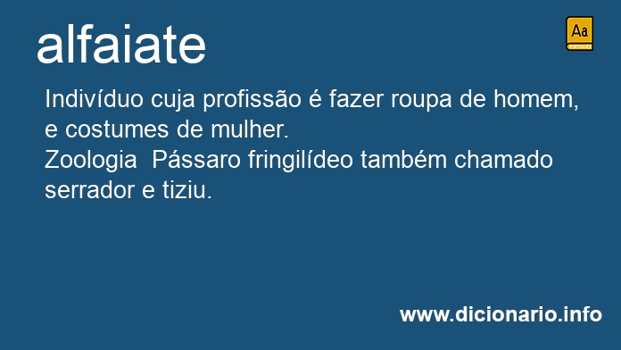 Significado de alfaiate