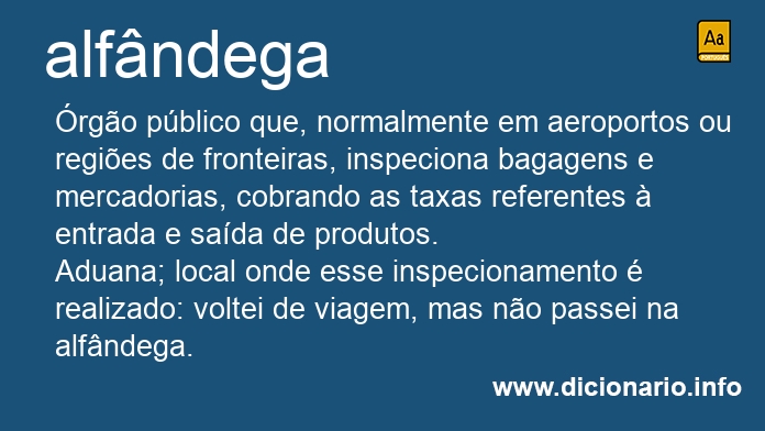 Significado de alfndega