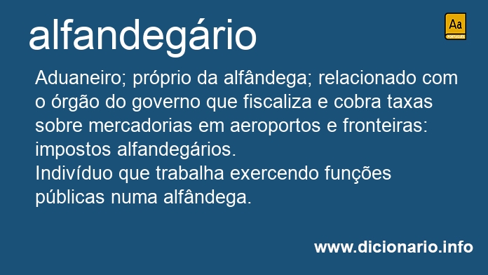 Significado de alfandegria