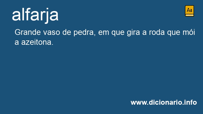 Significado de alfarja