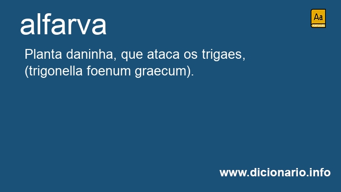 Significado de alfarva