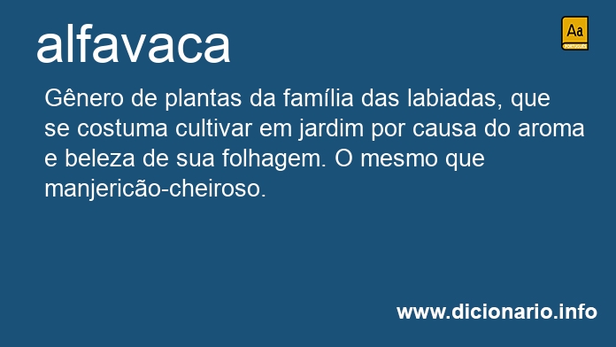 Significado de alfavaca