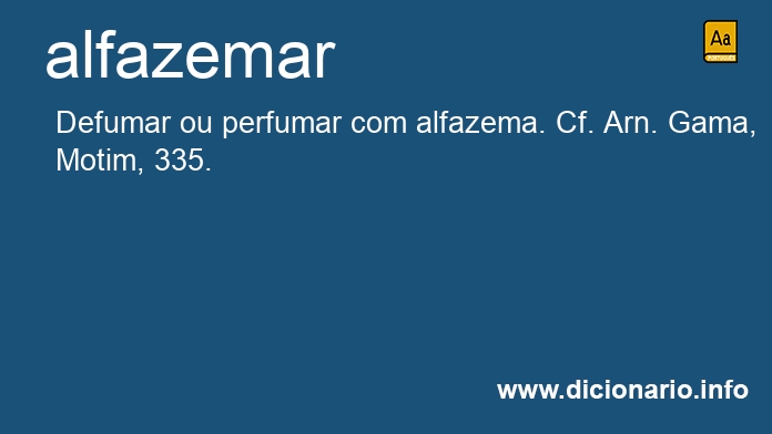 Significado de alfazemar