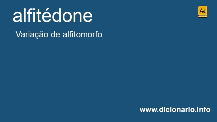 Significado de alfitdone