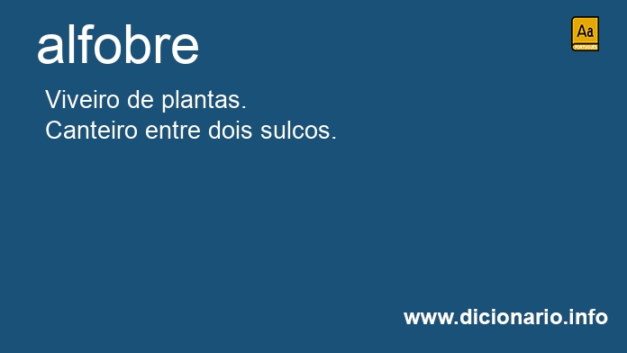 Significado de alfobra