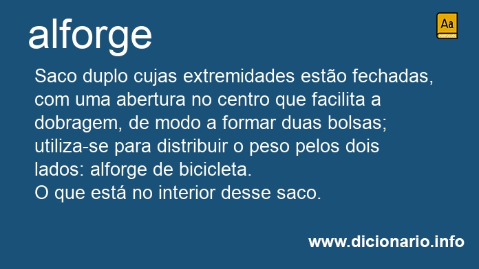 Significado de alforge