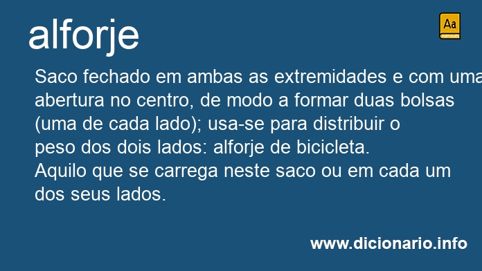 Significado de alforje