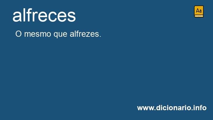 Significado de alfreces