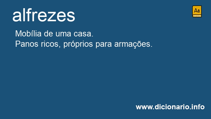 Significado de alfrezes