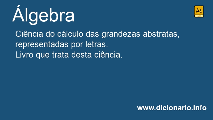 Significado de lgebra