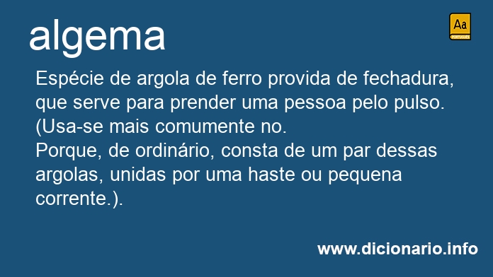 Significado de algema