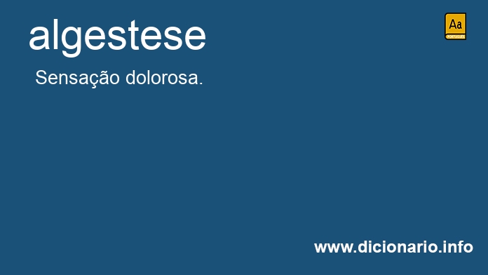Significado de algestese