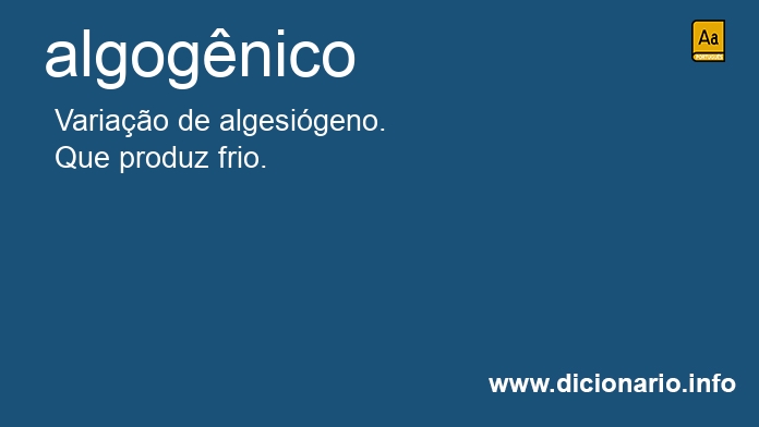 Significado de algognico