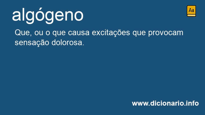 Significado de alggeno