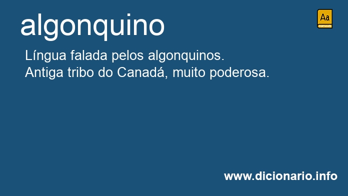 Significado de algonquino