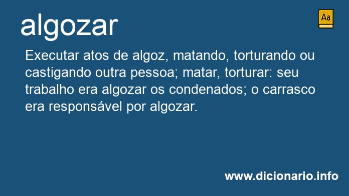 Significado de algozar
