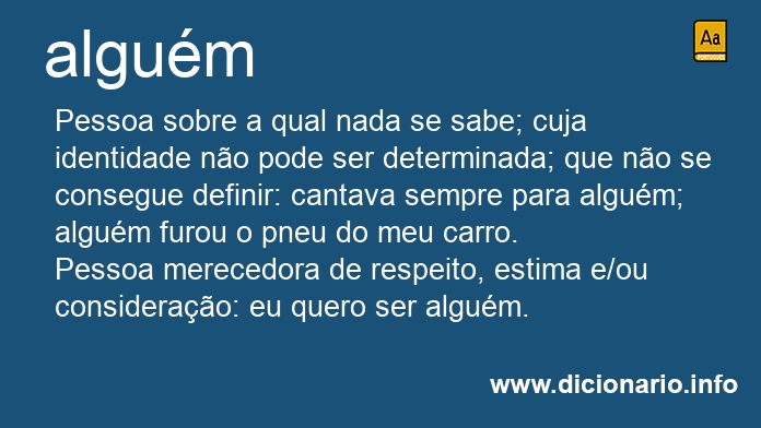 Significado de algum