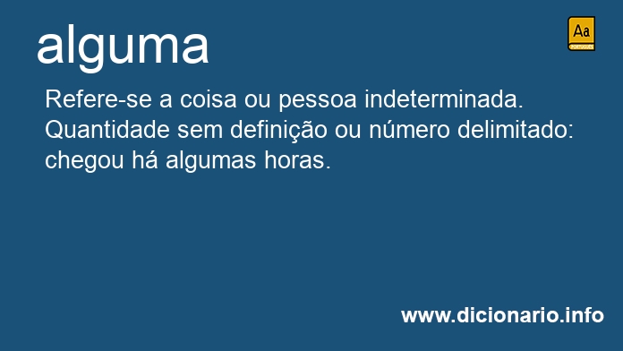 Significado de alguma