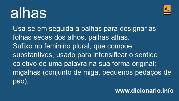 Significado de alhas