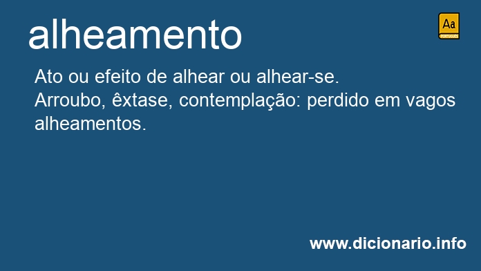 Significado de alheamento