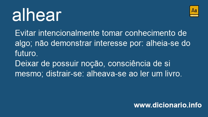 Significado de alhear