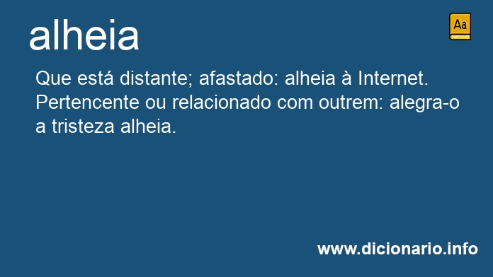 Significado de alheia