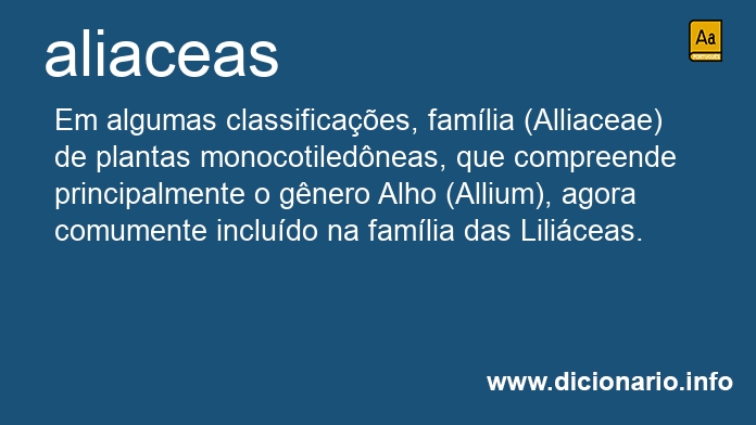 Significado de aliaceas