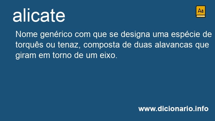 Significado de alicate