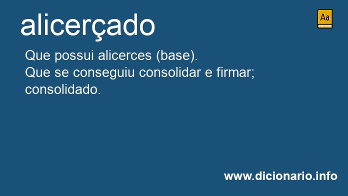 Significado de alicerados