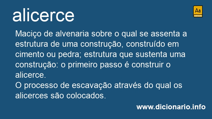 Significado de alicerce