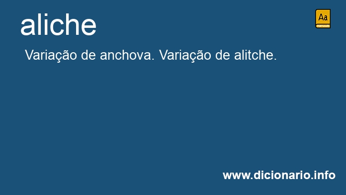 Significado de aliche