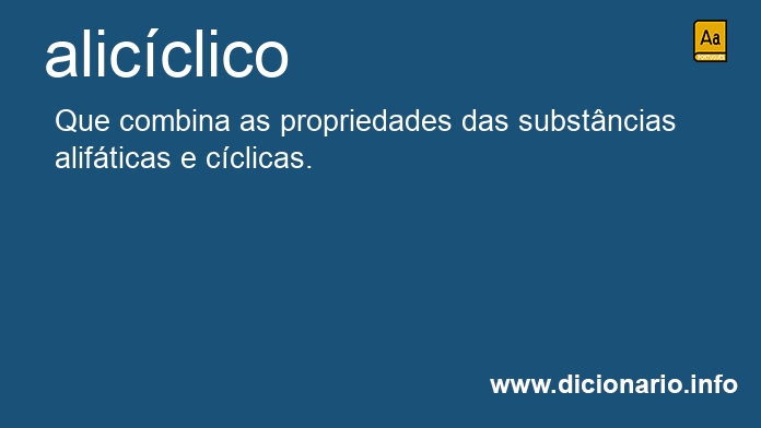 Significado de alicclico