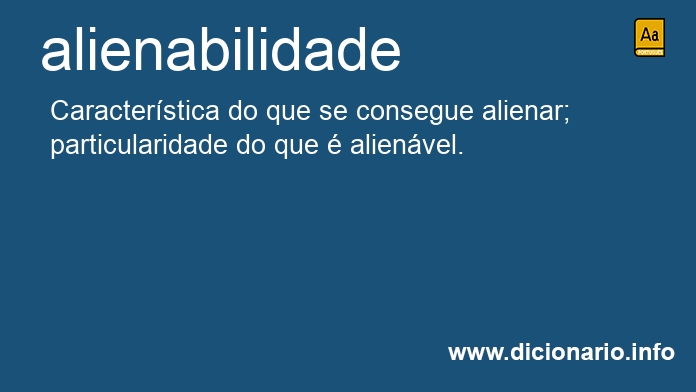 Significado de alienabilidade