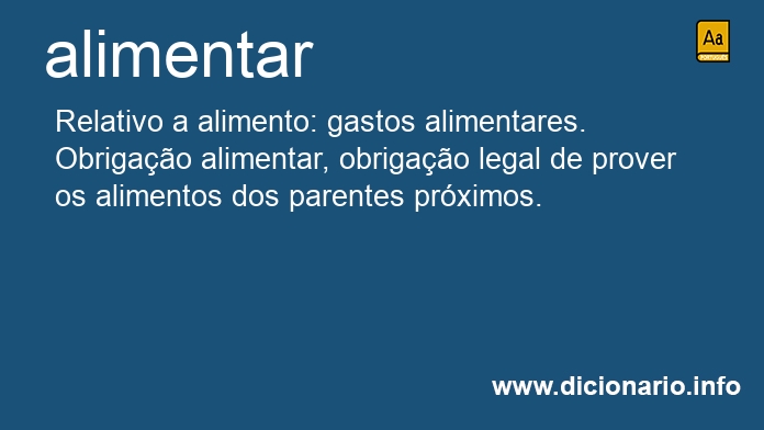 Significado de alimentares