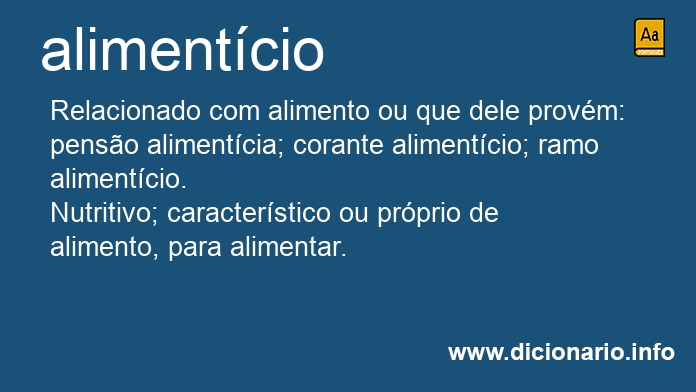 Significado de alimentcia