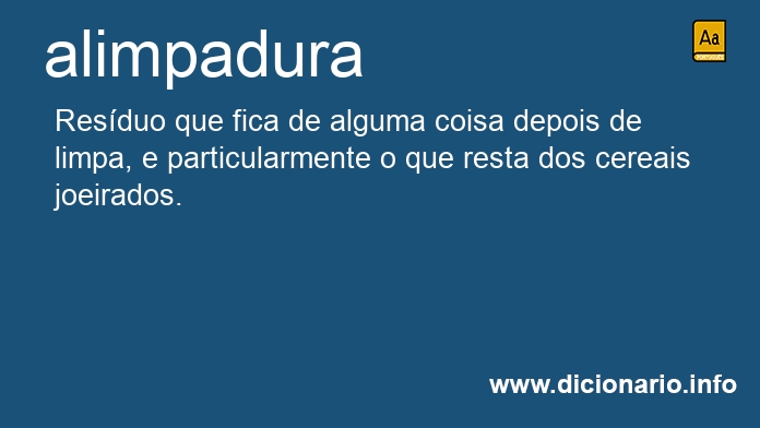 Significado de alimpaduras