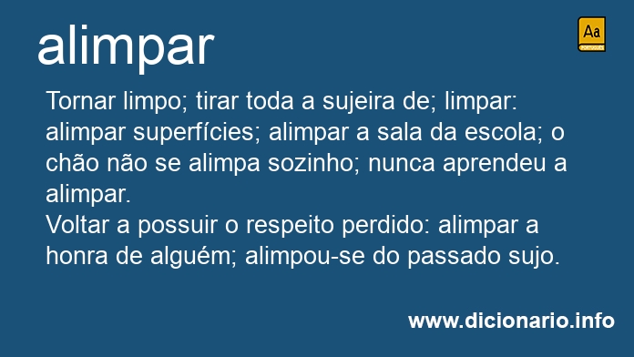 Significado de alimpar