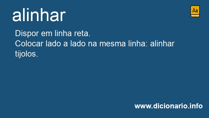 Significado de alinhar