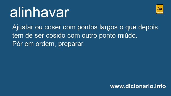 Significado de alinhavara