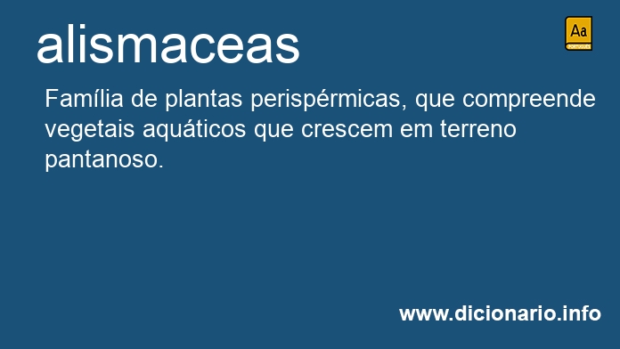 Significado de alismaceas