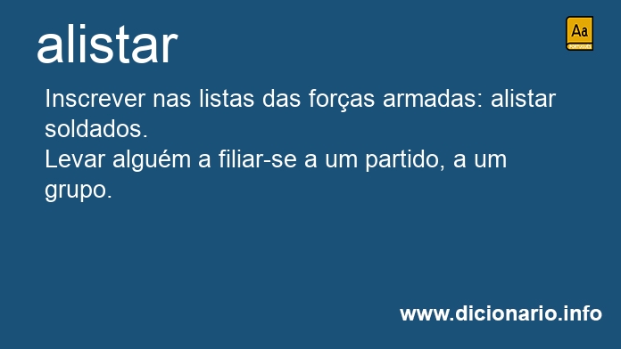 Significado de alistara