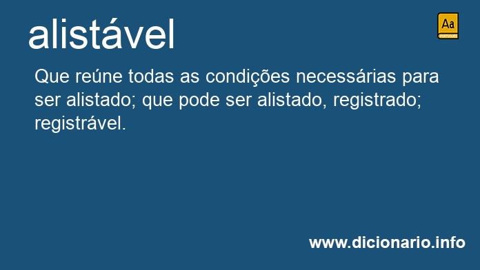 Significado de alistvel