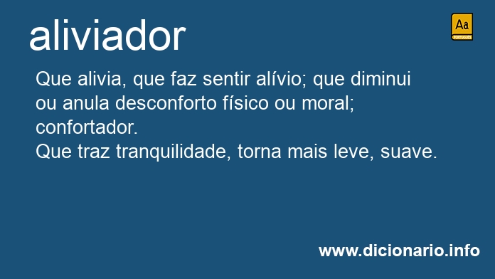 Significado de aliviador