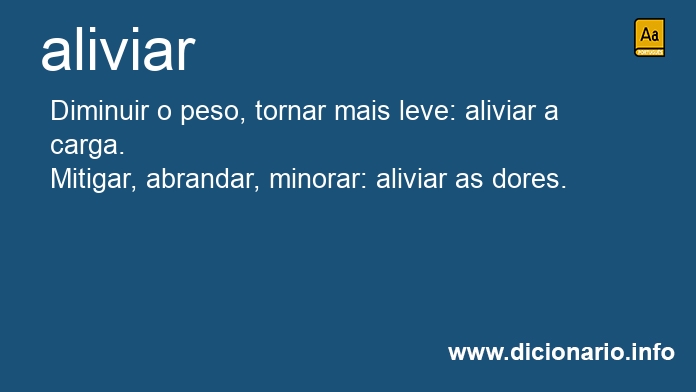 Significado de aliviarem