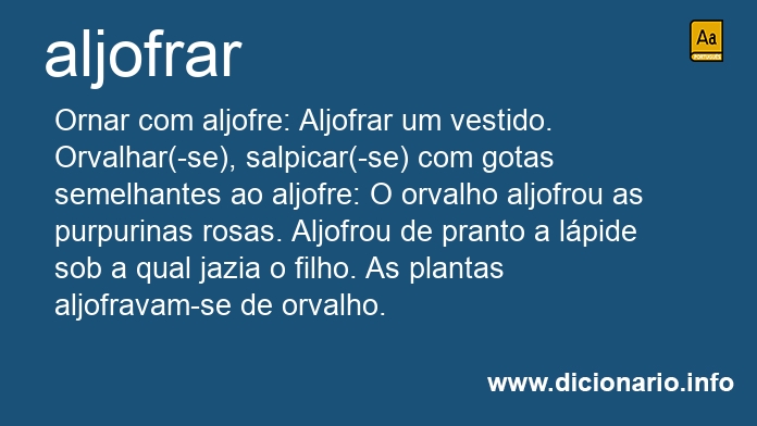 Significado de aljofrar