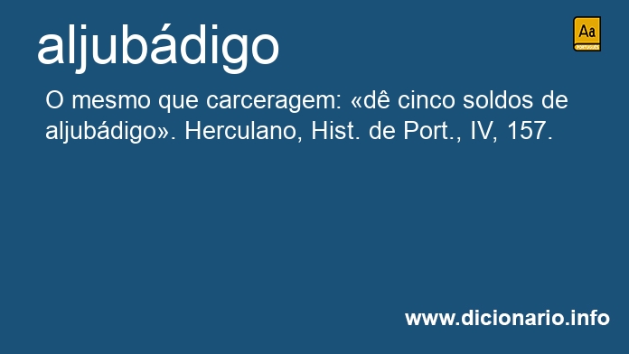Significado de aljubdigo