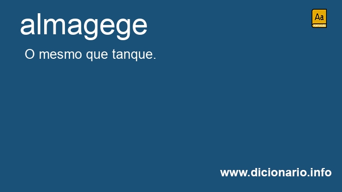 Significado de almagege