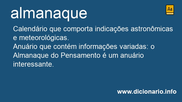 Significado de almanaqua