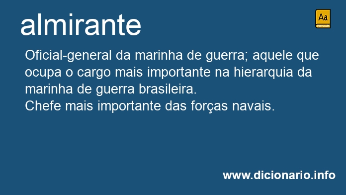 Significado de almirante